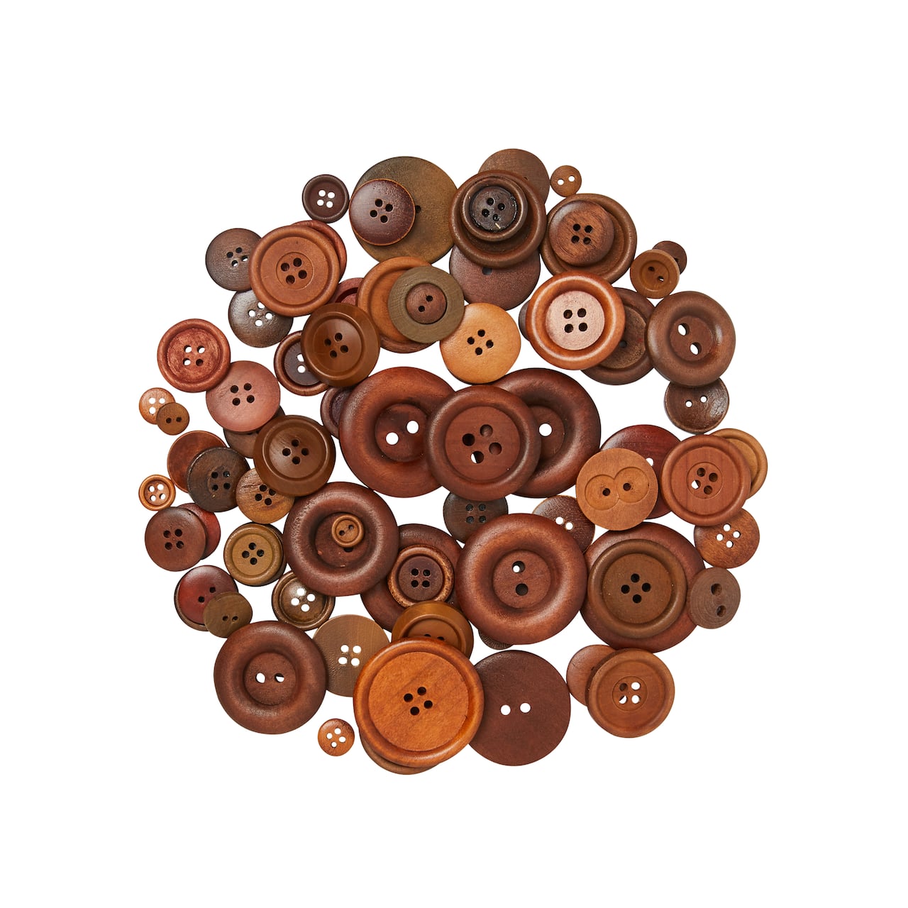 Boutons en bois brun de Loops & Threads